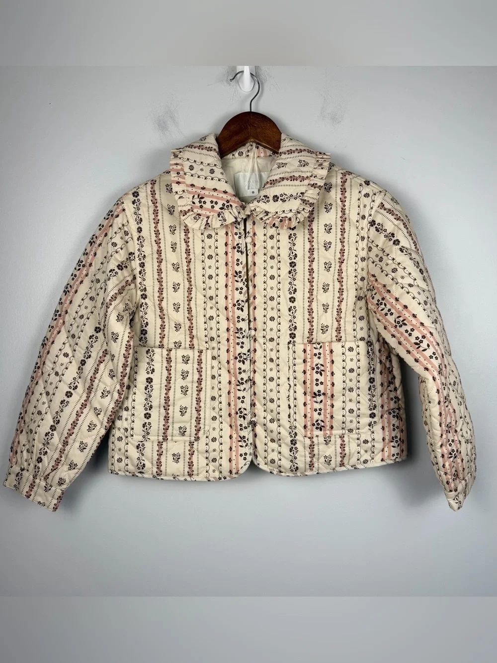 New Zara girls quilted PRINTED PADDED JACKET size 11-12